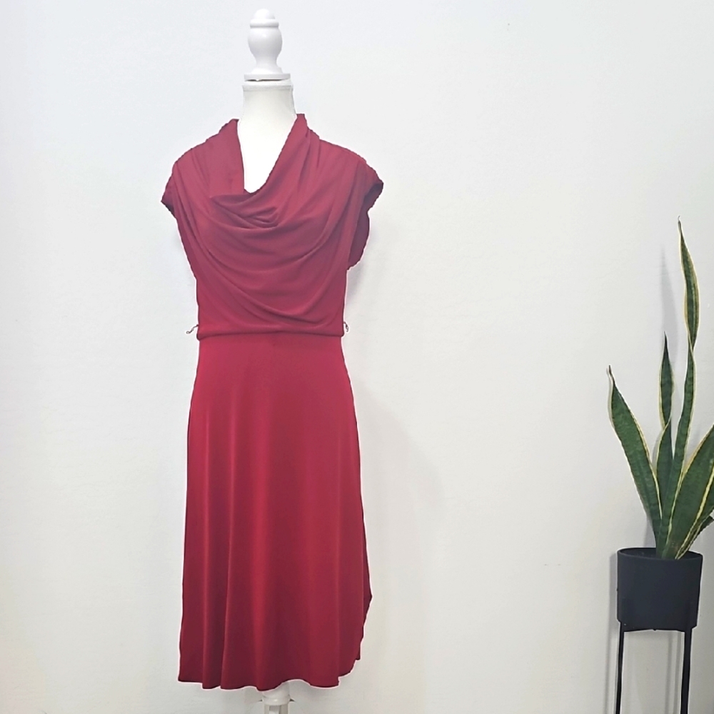 Elegant Red Dress - Missing Belt